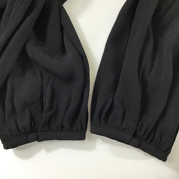 Madewell Blouson-Sleeve Black Top - Picture 6 of 8